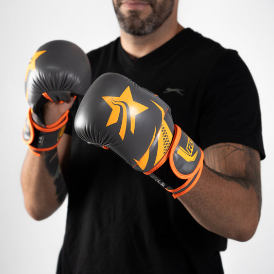 MMA Revolution Pro Gloves - Orange Gray