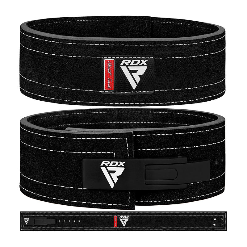 Cinturón de Powerlifting RDX 4 Pulgadas de Cuero – Aprobado IPL, USPA y WPC