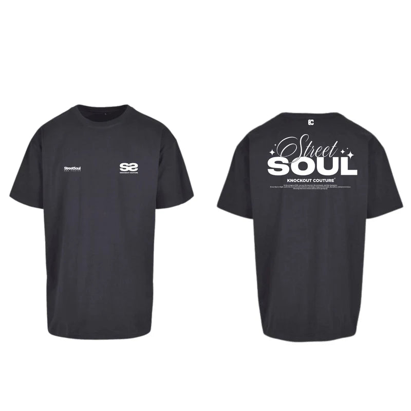 Camiseta Oversize Azul Marino "Street Soul" – Knockout Couture - Redglove