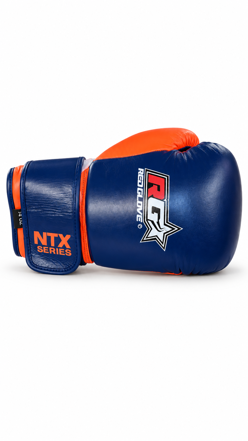 Guante de Boxeo NTX Series azul y naranja - perfil