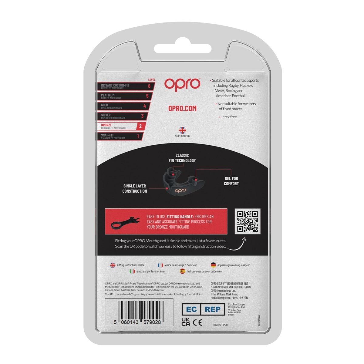 Protector Bucal OPRO Bronze - Redglove 