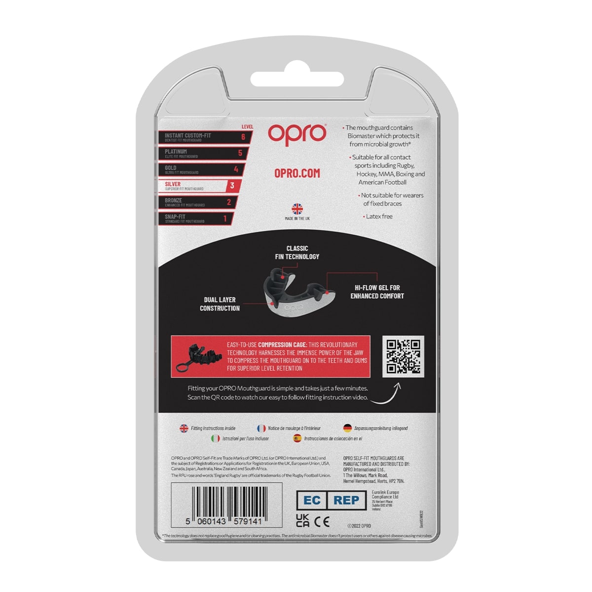 Protector Bucal Opro Silver - Redglove 