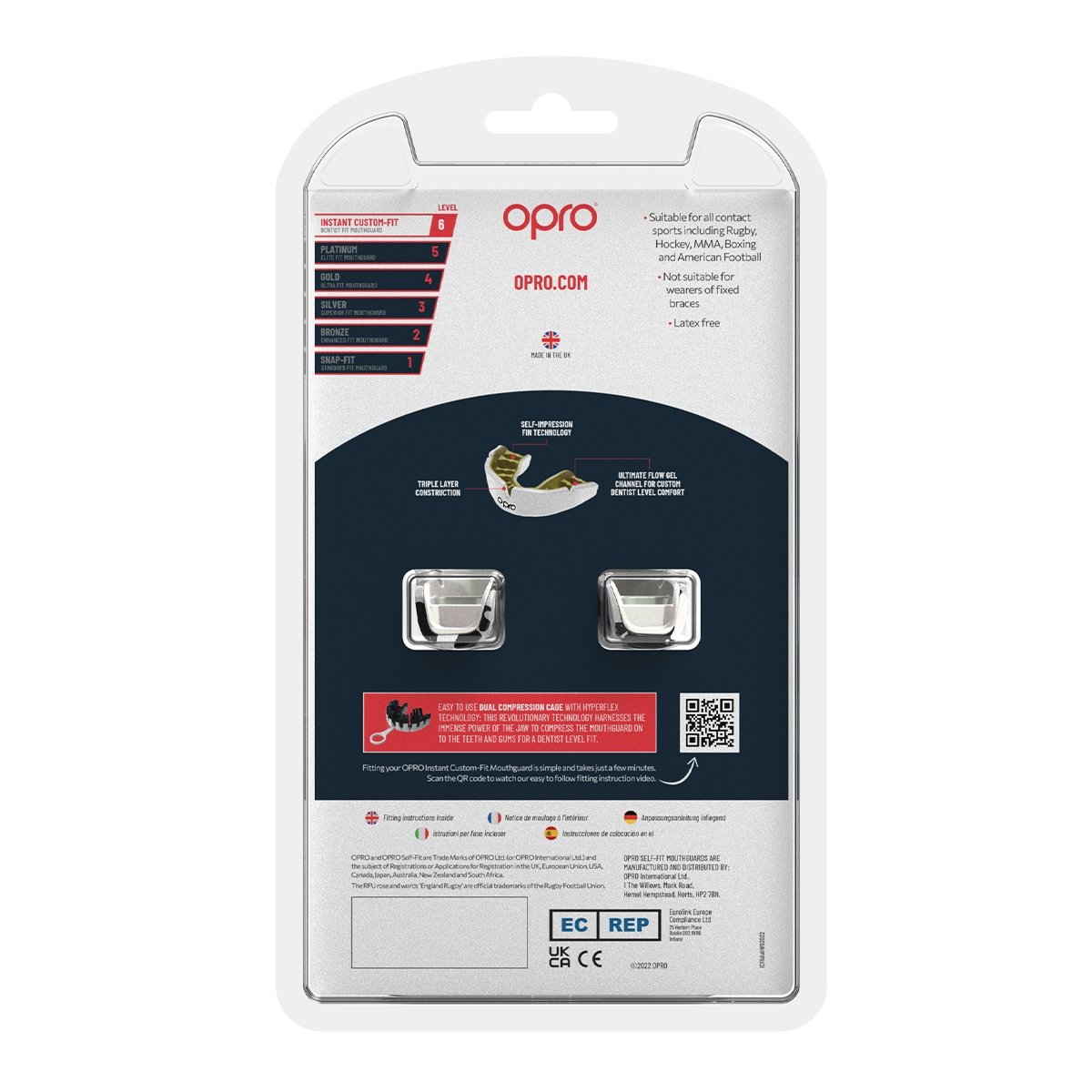 Protector Bucal Profesional Opro Instan Custom Fit Exclusive edition - Redglove