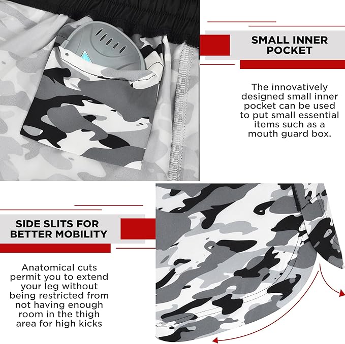 RDX Shorts – Shorts for Kickboxing, Muay Thai, MMA, BJJ and Training 