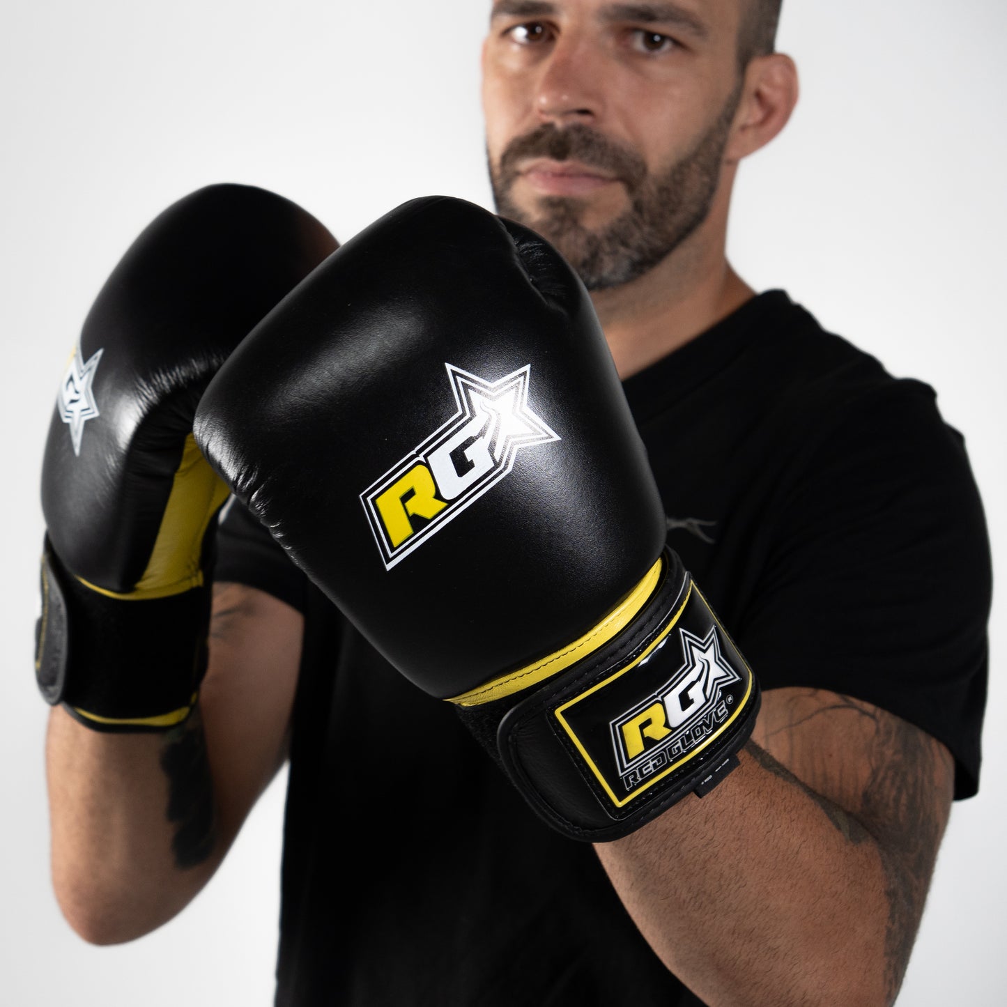 Guantes Kick Boxing Muay thai   - RAM MUAY SERIES - yellow black