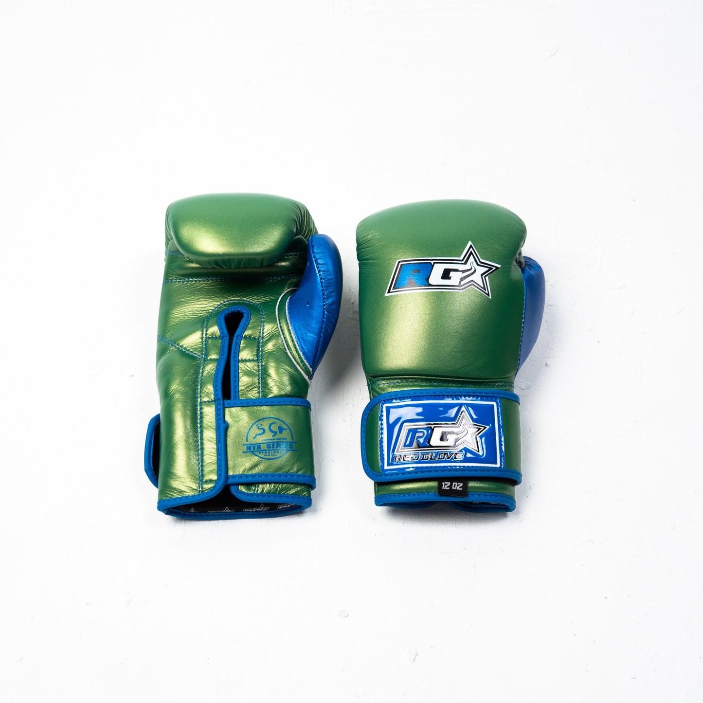 Guantes de Boxeo NTX SERIES -  METALLIC  green blue