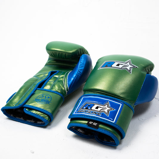 Guantes de Boxeo NTX SERIES -  METALLIC  green blue