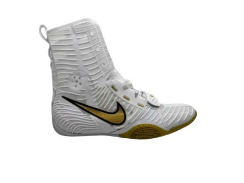 BOTAS DE BOXEO NIKE HYPERKO 3   BLANCO / ORO         📦 Preventa - Redglove 