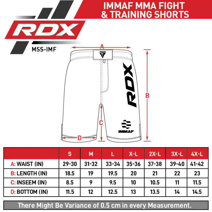 RDX IMMAF Approved MMA Shorts Azules