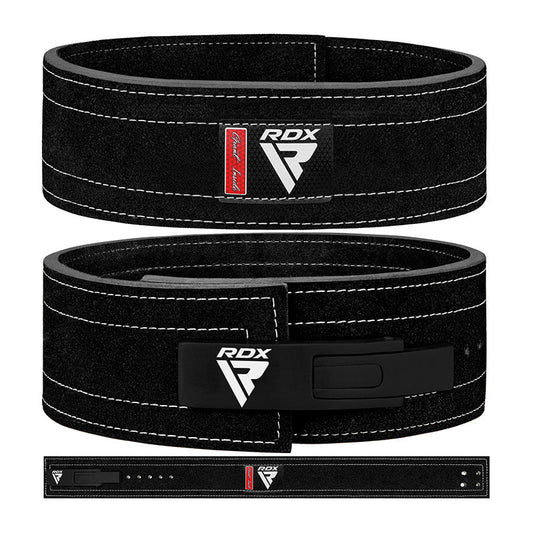 Cinturón de Powerlifting RDX 4 Pulgadas de Cuero – Aprobado IPL, USPA y WPC