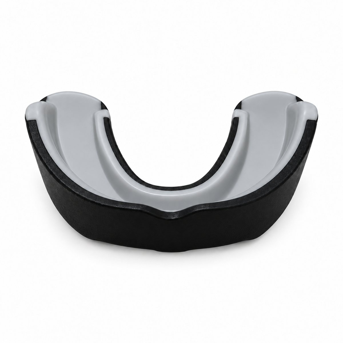 Bucal BK Premium negro gris — vista frontal, fondo blanco