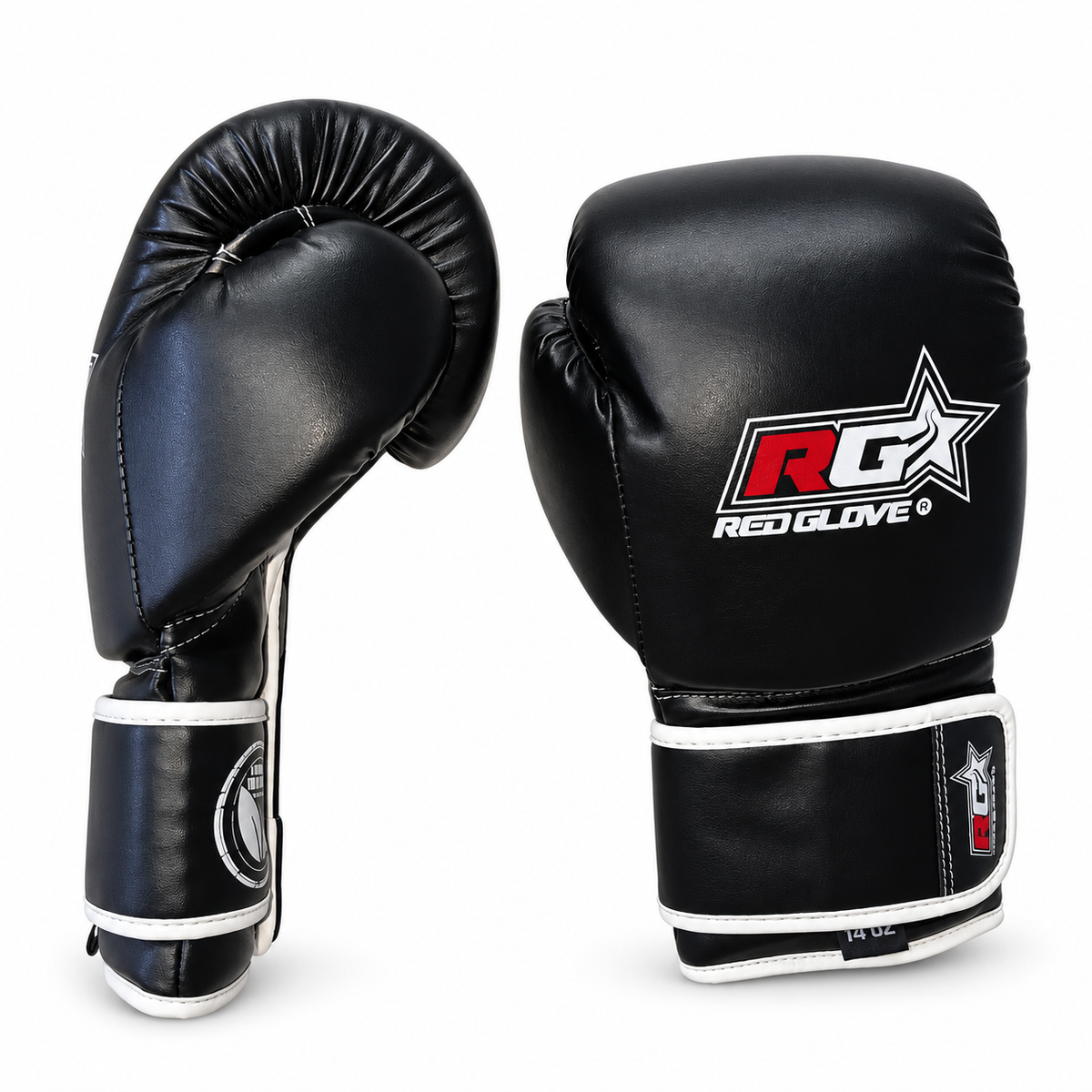 Guantes de boxeo Nero NTV, vista frontal y lateral sobre fondo blanco