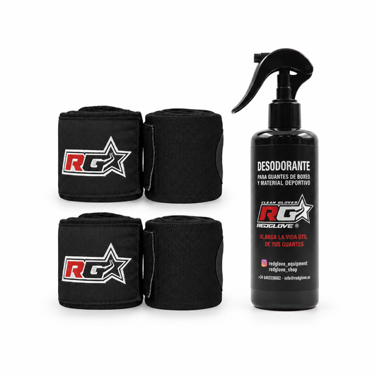 Pack Esencial Boxeo con dos pares de vendas y desodorante Redglove