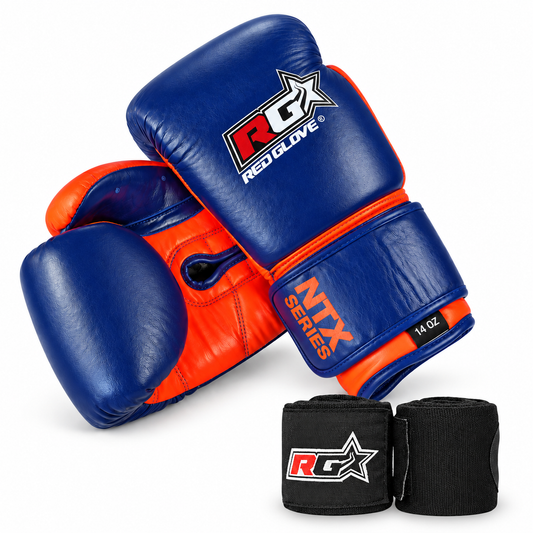 Pack NTX Blue Orange: Guantes + 1 Par de Vendas a Elegir