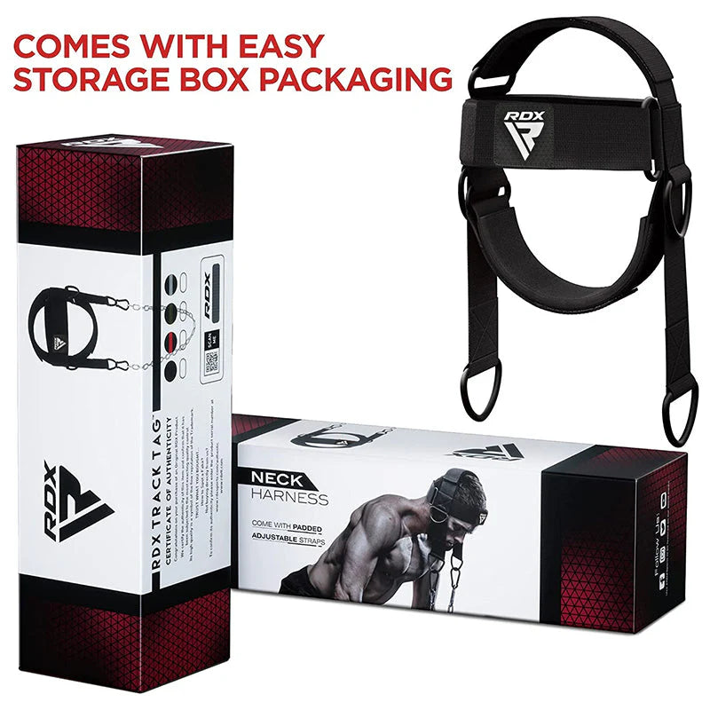 Arnés de Cuello RDX – Entrenamiento de Fuerza para Boxeo, MMA y Fitness