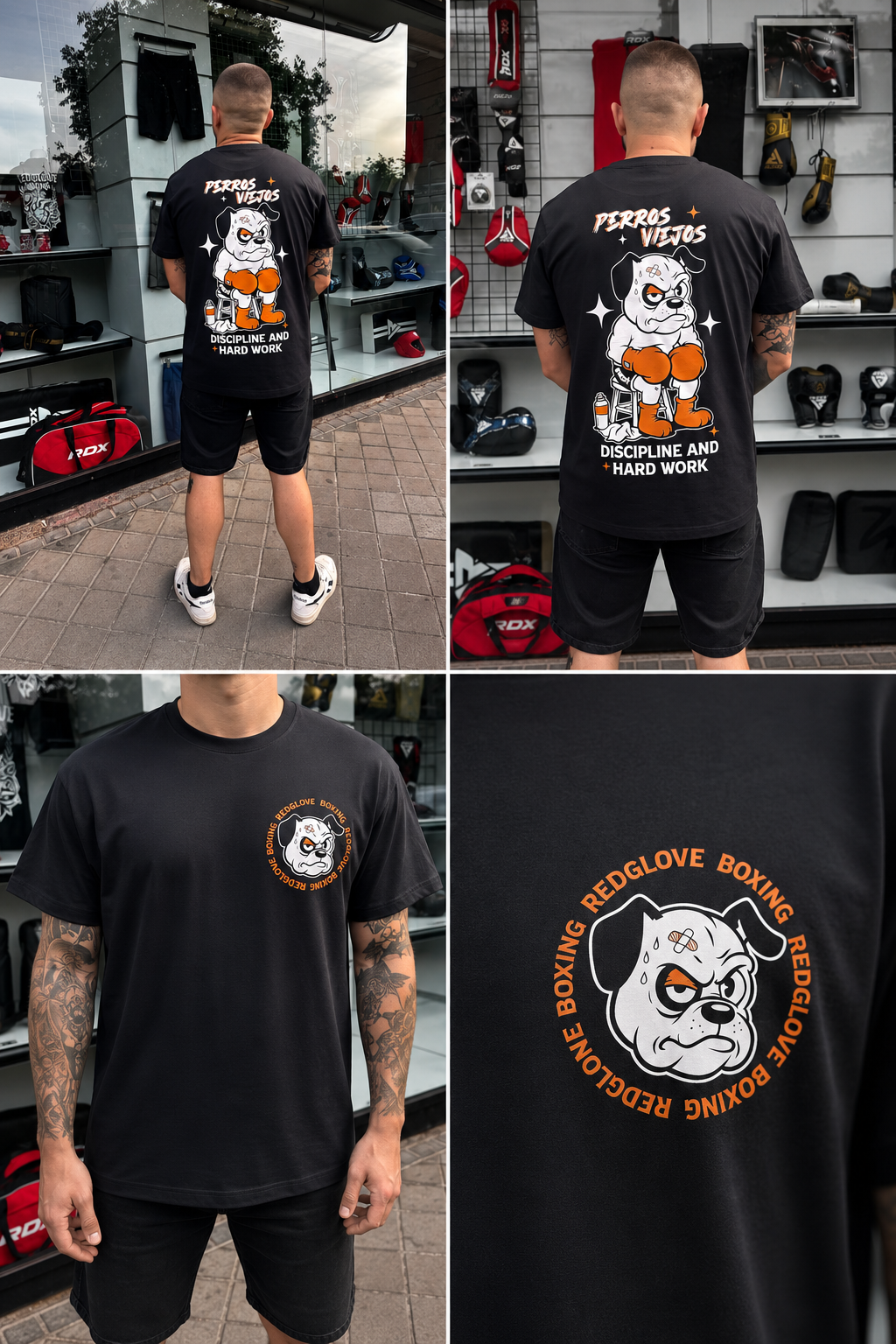 Camiseta Hombre/Unisex RG Perros Viejos - Negro