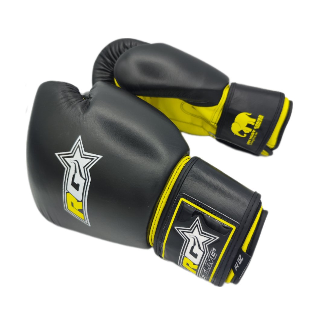 Guantes Kick Boxing Muay thai   - RAM MUAY SERIES - yellow black - Redglove 