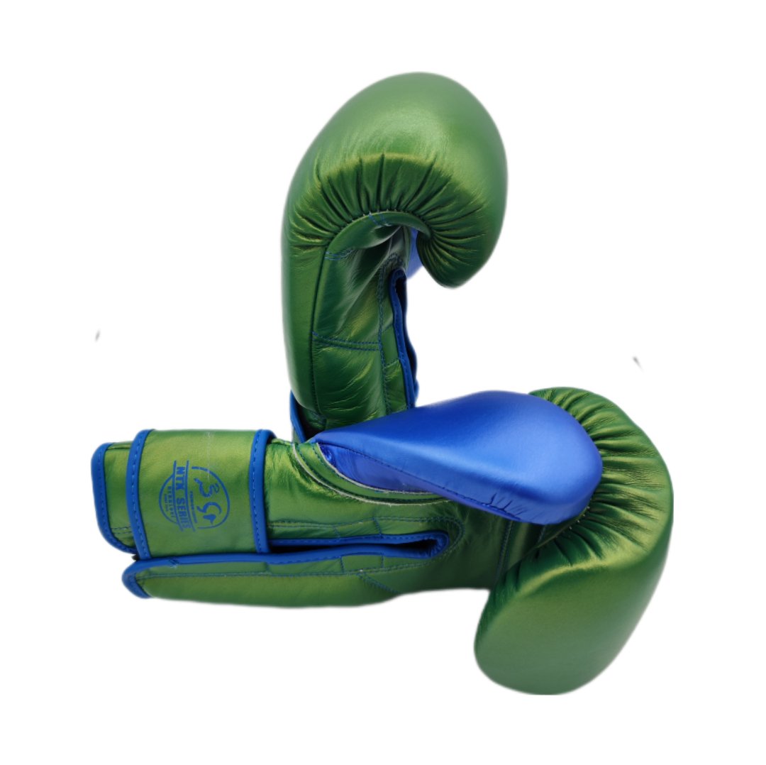 Guantes de Boxeo NTX SERIES -  METALLIC  green blue - Redglove 