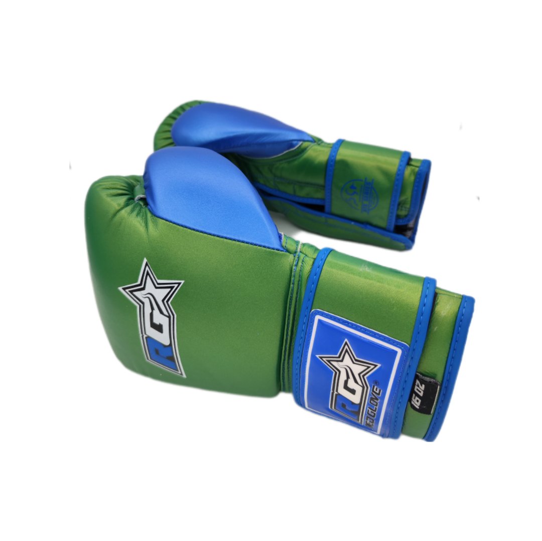 Guantes de Boxeo NTX SERIES -  METALLIC  green blue - Redglove 