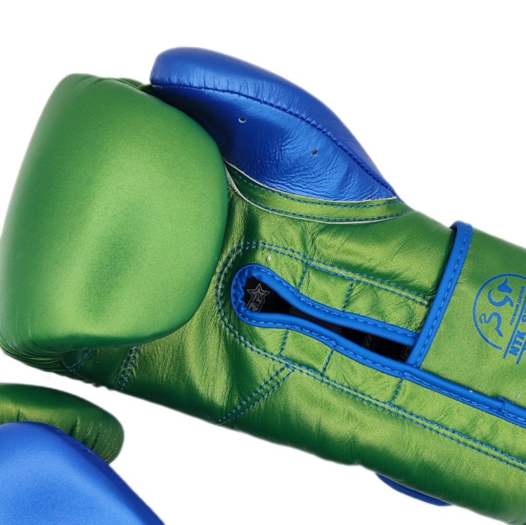 Guantes de Boxeo NTX SERIES -  METALLIC  green blue - Redglove 