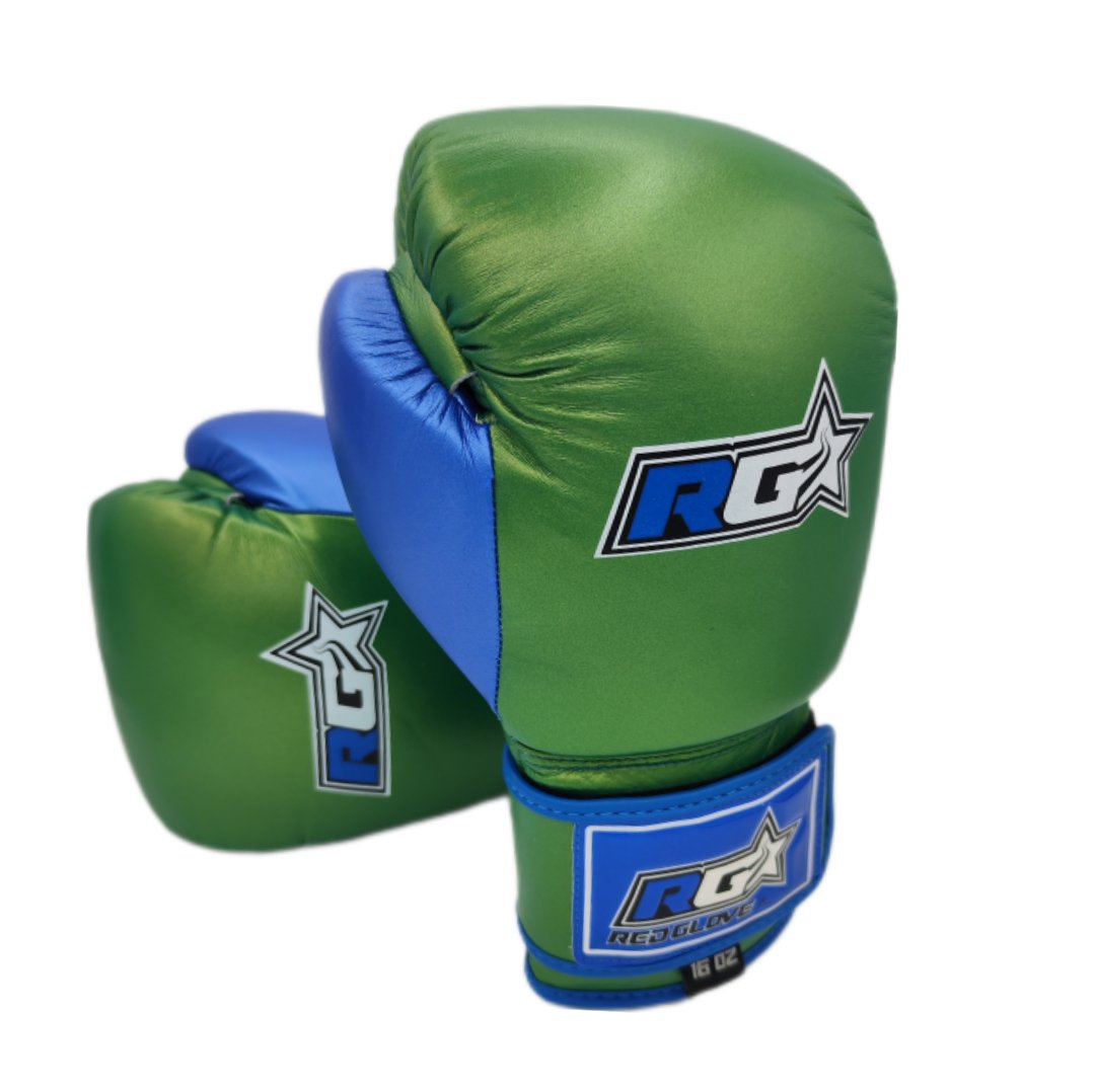 Guantes de Boxeo NTX SERIES -  METALLIC  green blue - Redglove 