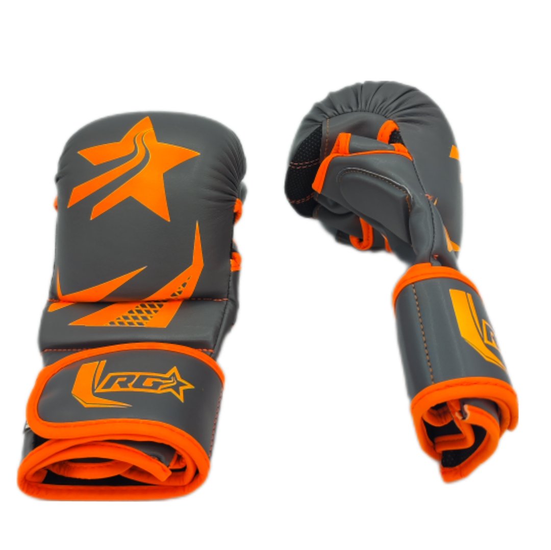 Guantillas MMA Revolution Pro - Orange Grey - Redglove 