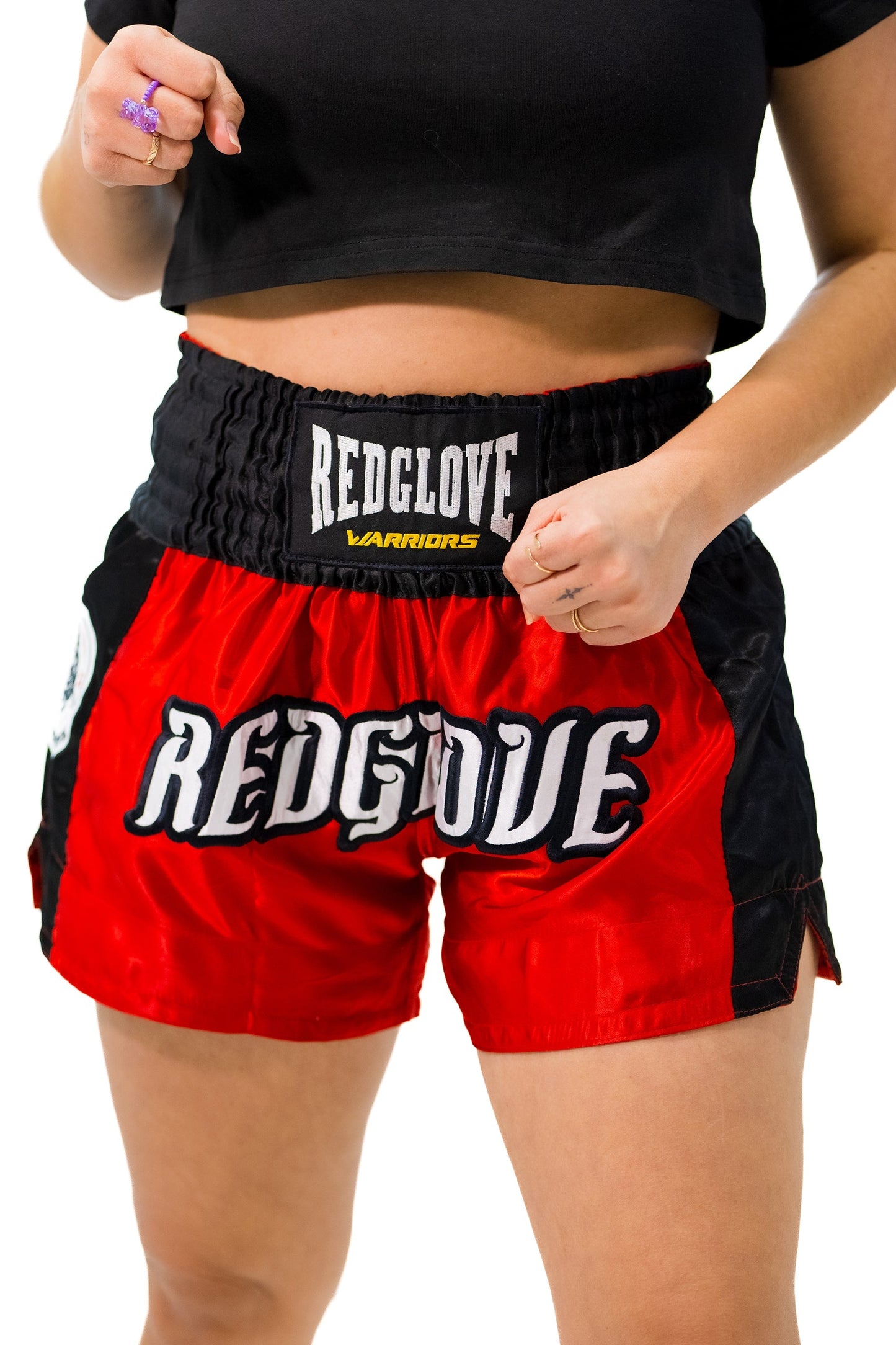Shorts Redglove Fighters Black - Red - Redglove